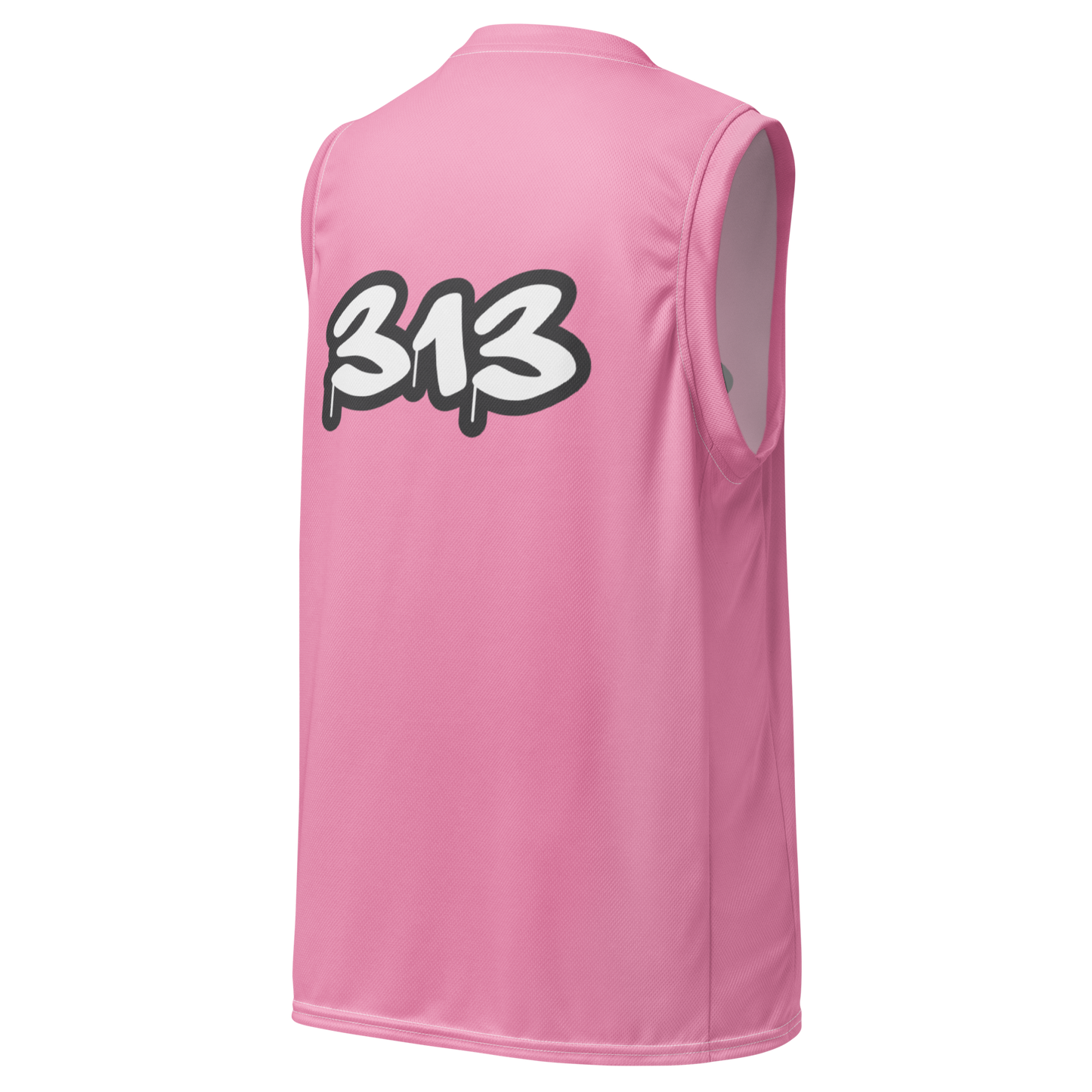 'Detroit 313' Basketball Jersey (Tag Edition) | Unisex - '67 Caddie Pink