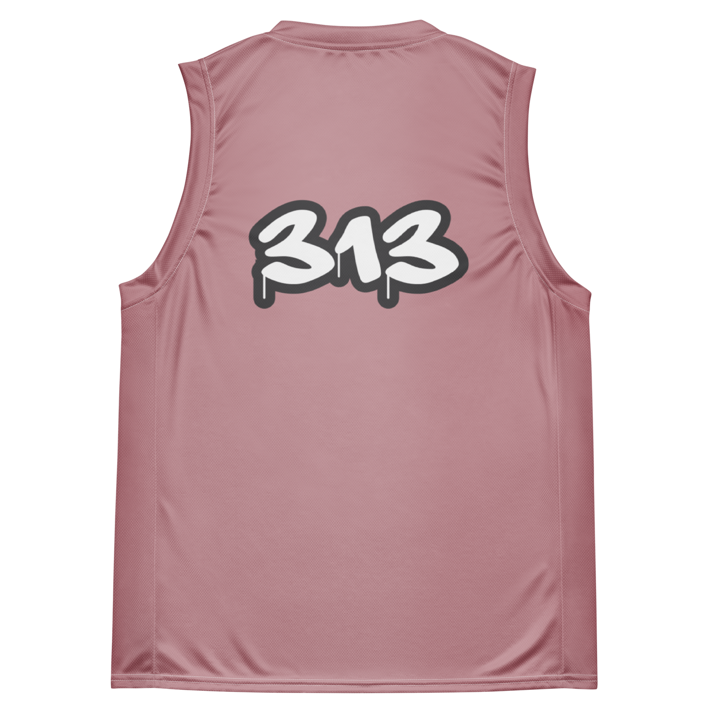 'Detroit 313' Basketball Jersey (Tag Edition) | Unisex - Cherry Blossom Pink
