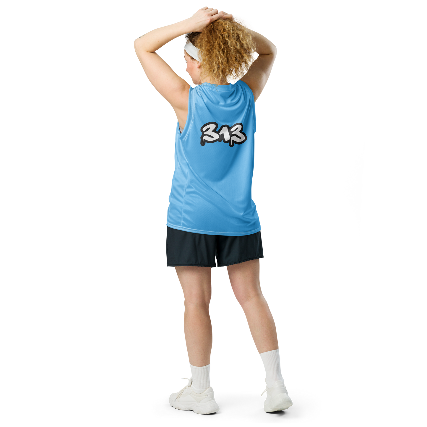 'Detroit 313' Basketball Jersey (Tag Edition) | Unisex - DTW Blue