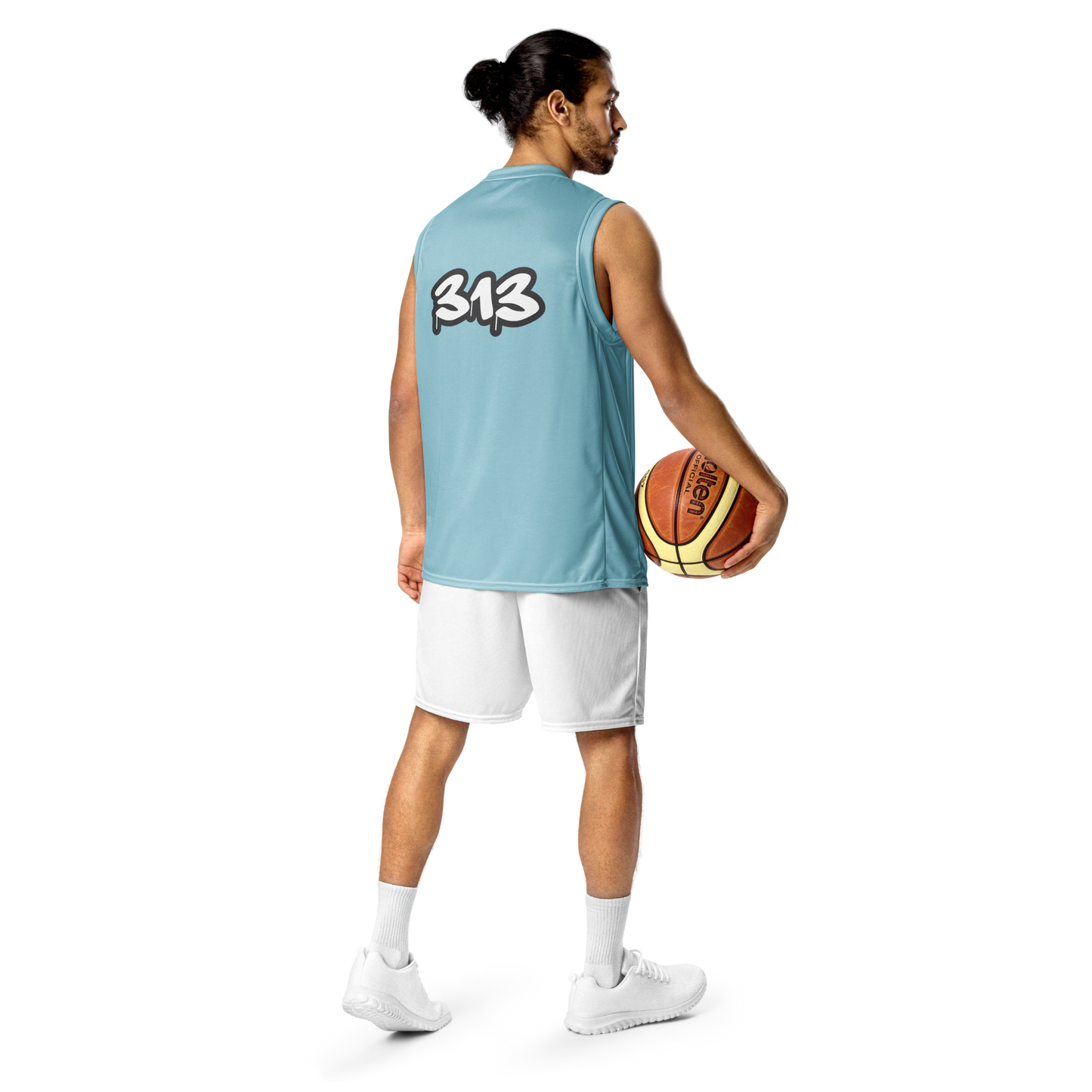 'Detroit 313' Basketball Jersey (Tag Edition) | Unisex - '58 Caddie Blue