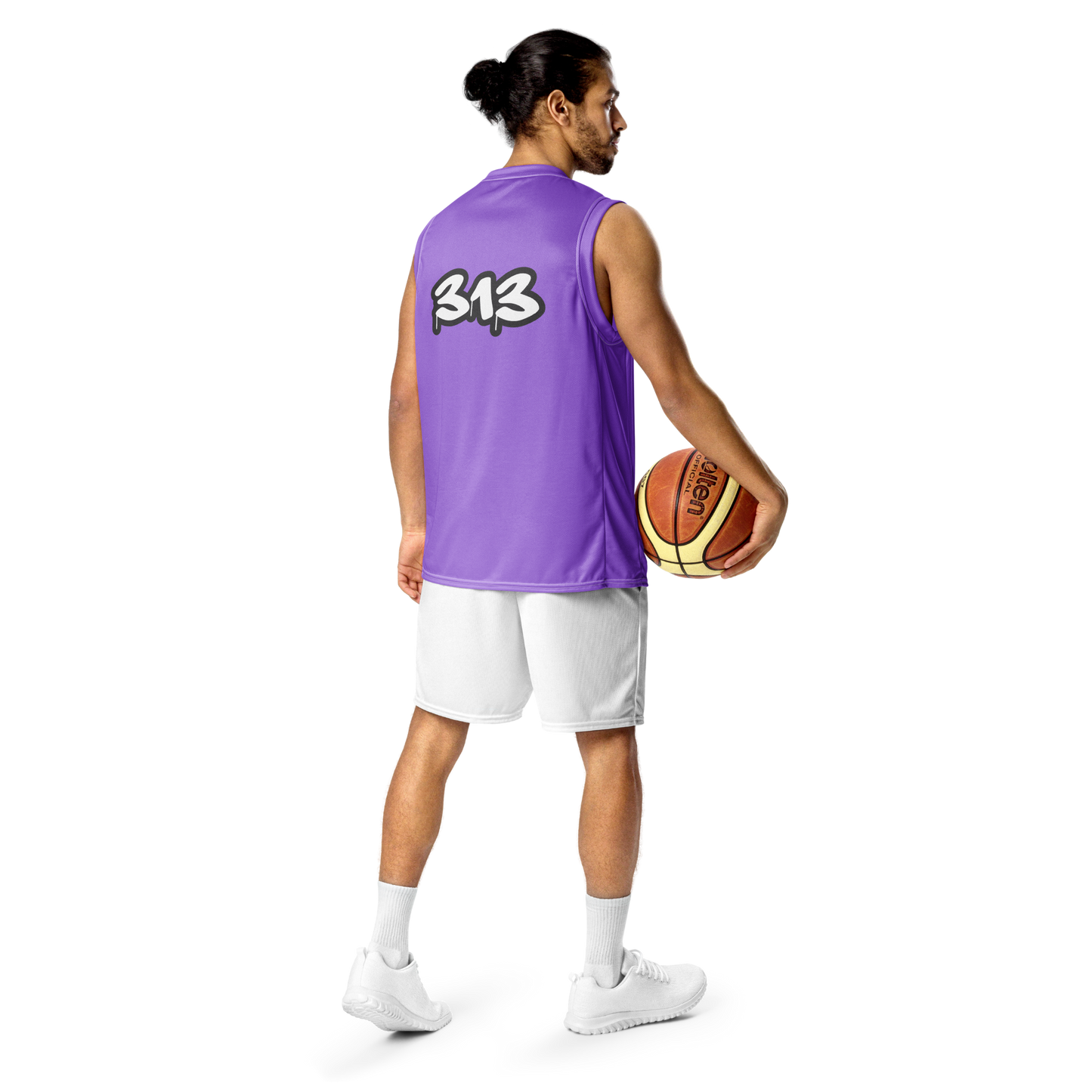 'Detroit 313' Basketball Jersey (Tag Edition) | Unisex - Lavender