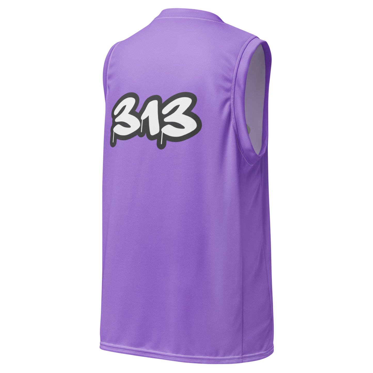 'Detroit 313' Basketball Jersey (Tag Edition) | Unisex - Lavender