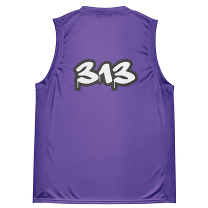 'Detroit 313' Basketball Jersey (Tag Edition) | Unisex - Lake Iris