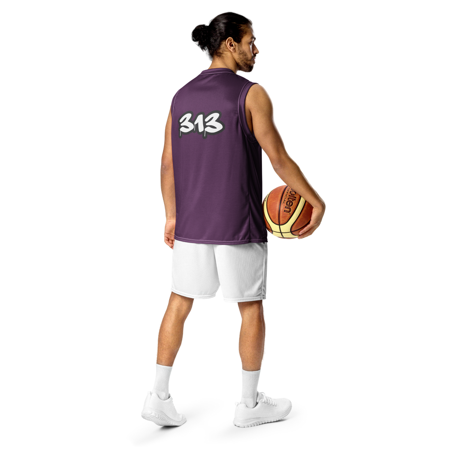 'Detroit 313' Basketball Jersey (Tag Edition) | Unisex - Plum