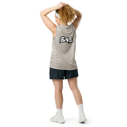 'Detroit 313' Basketball Jersey (Tag Edition) | Unisex - Canvas Color