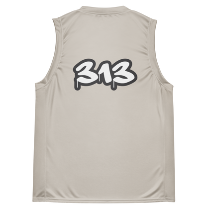 'Detroit 313' Basketball Jersey (Tag Edition) | Unisex - Canvas Color