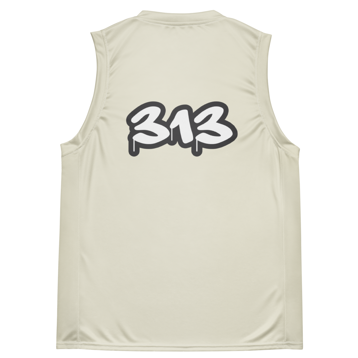 'Detroit 313' Basketball Jersey (Tag Edition) | Unisex - Ivory White