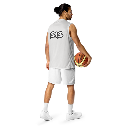 'Detroit 313' Basketball Jersey (Tag Edition) | Unisex - Birch Bark White