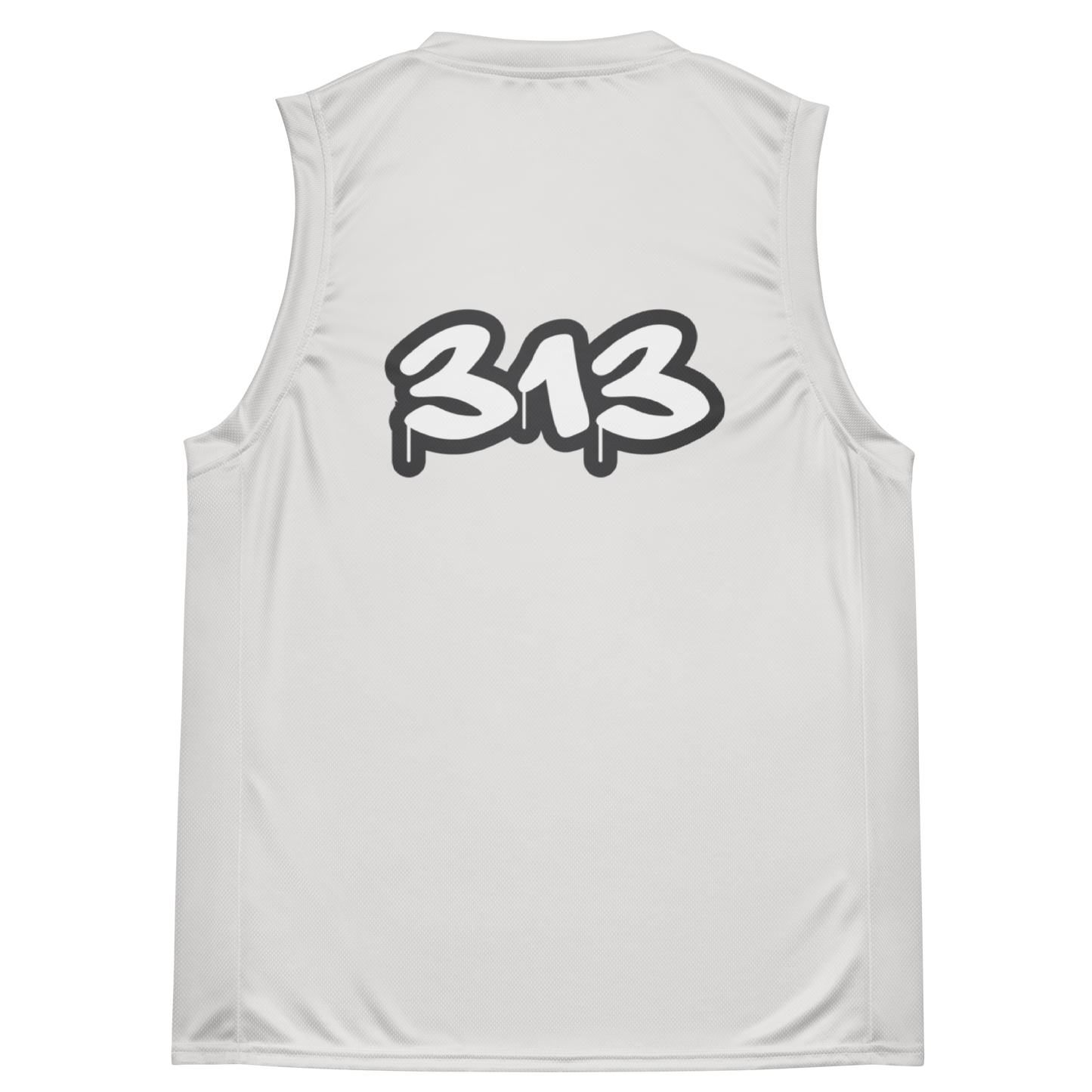 'Detroit 313' Basketball Jersey (Tag Edition) | Unisex - Birch Bark White