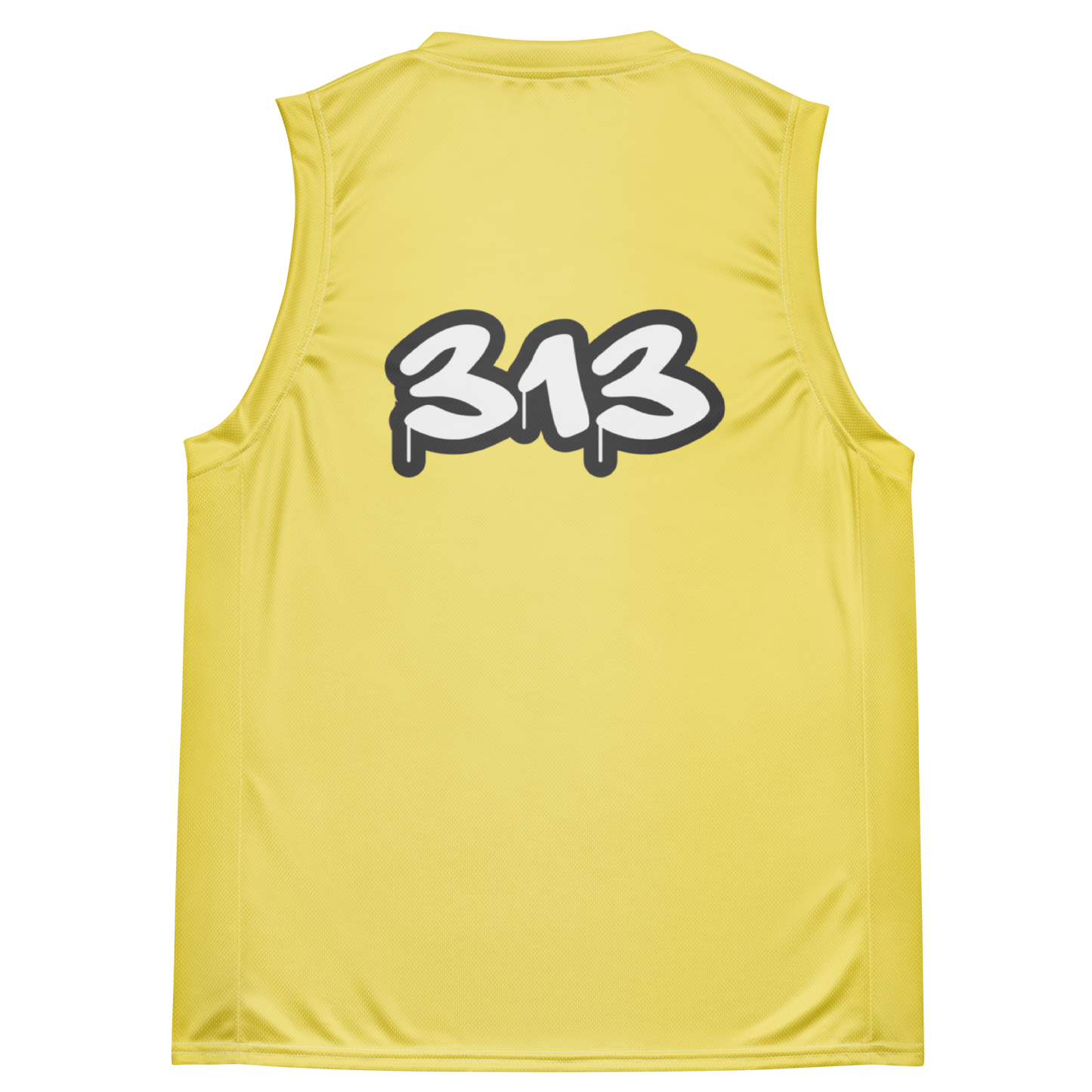 'Detroit 313' Basketball Jersey (Tag Edition) | Unisex - Cherry Yellow