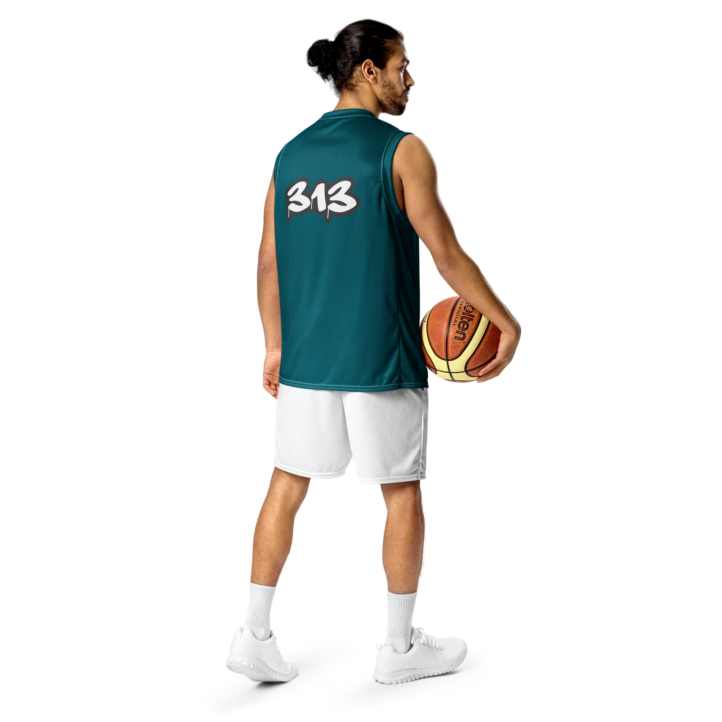 'Detroit 313' Basketball Jersey (Tag Edition) | Unisex - Auburn Hills Teal