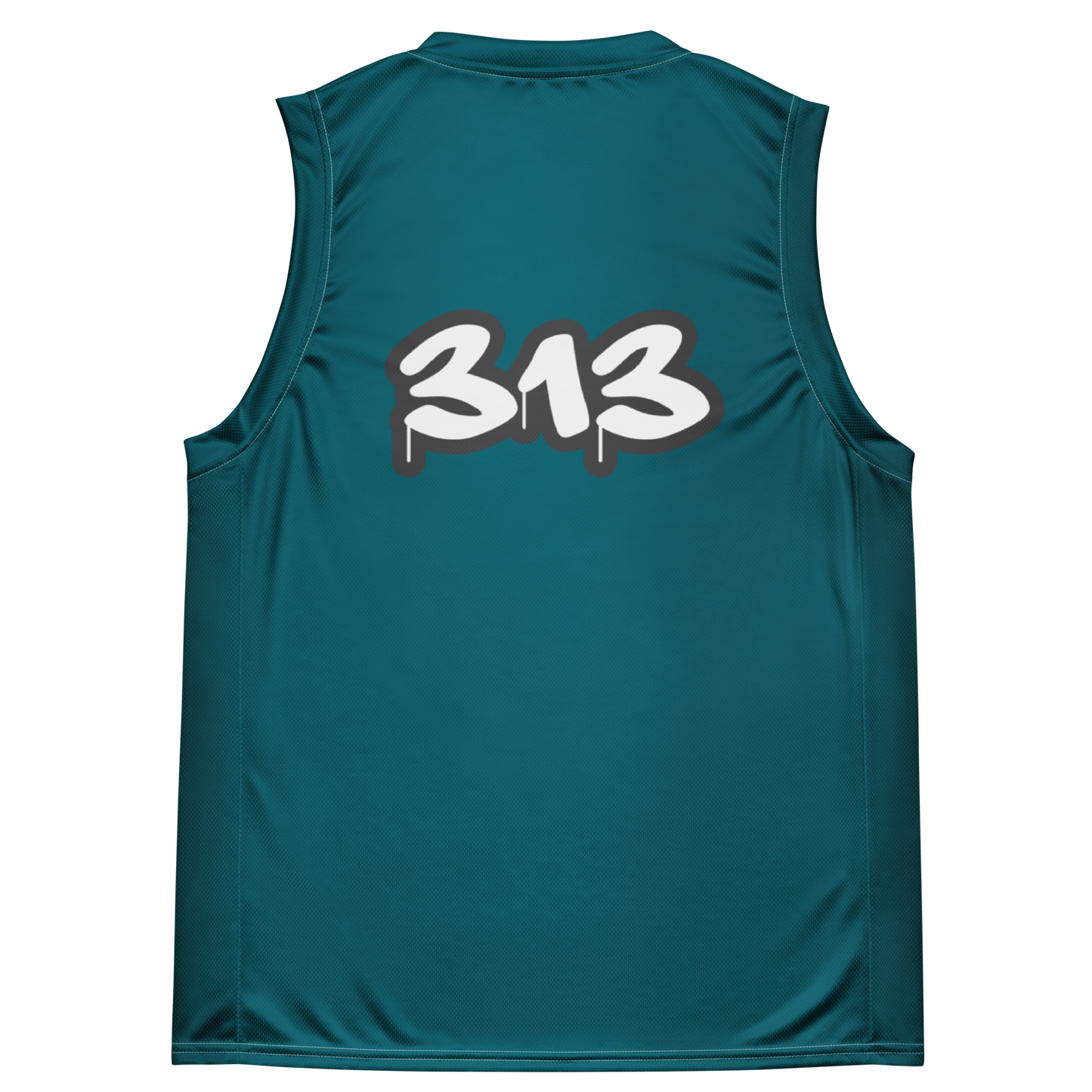 'Detroit 313' Basketball Jersey (Tag Edition) | Unisex - Auburn Hills Teal