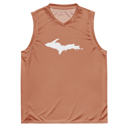 Michigan Upper Peninsula Basketball Jersey (Copper w/ UP Outline) | Unisex Recycled