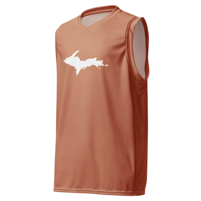 Michigan Upper Peninsula Basketball Jersey (Copper w/ UP Outline) | Unisex Recycled