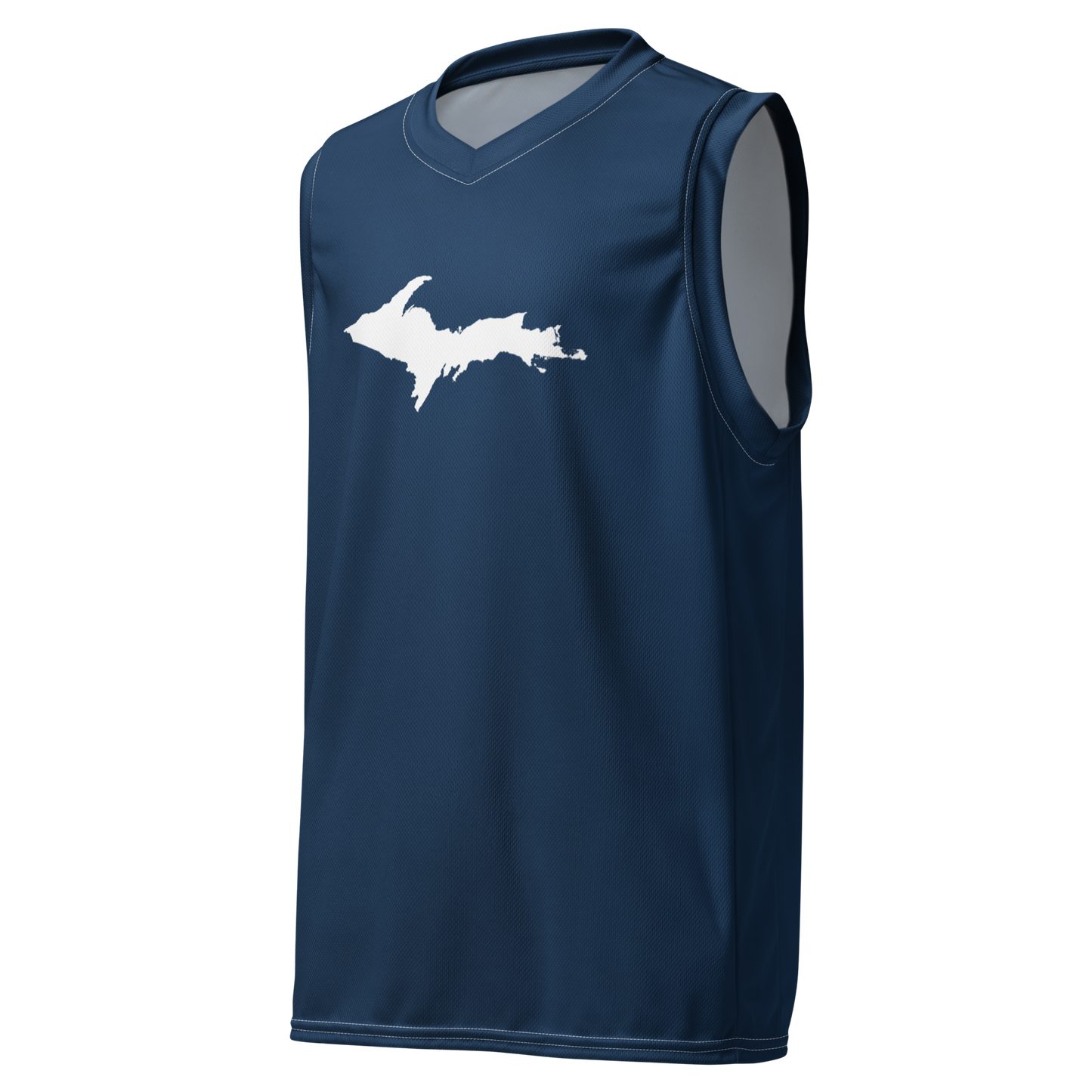 Michigan Upper Peninsula Basketball Jersey  (w/ UP Outline) | Unisex - Navy