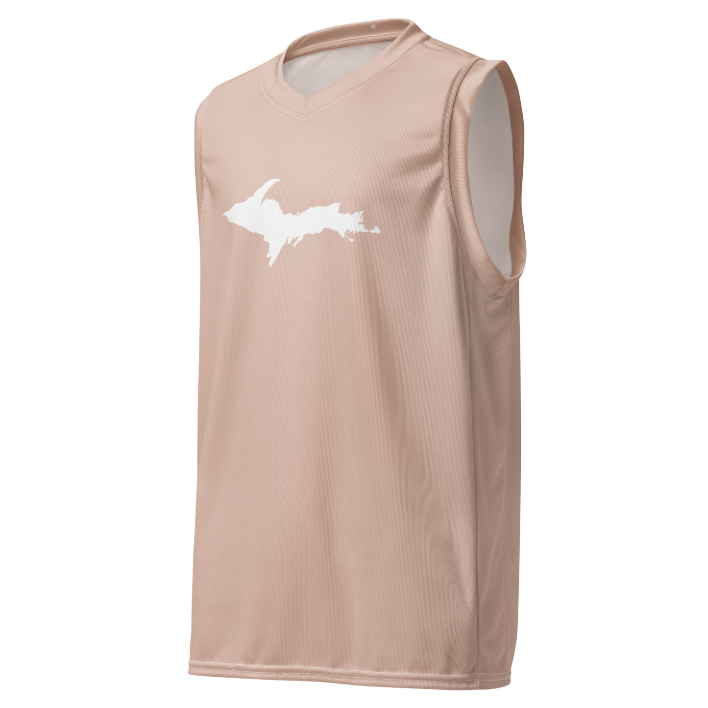 Michigan Upper Peninsula Basketball Jersey (w/ UP Outline) | Unisex - Rose Gold