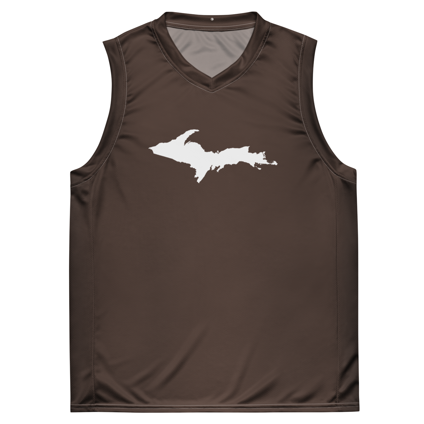 Michigan Upper Peninsula Basketball Jersey (w/ UP Outline) | Unisex - Hickory Color