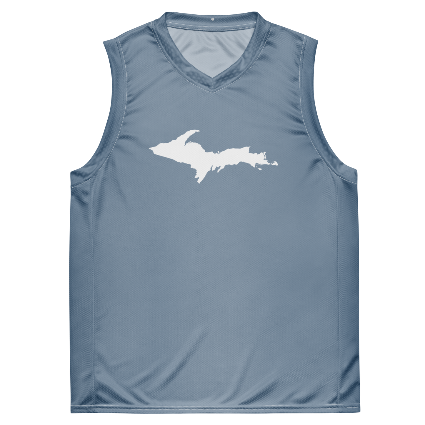 Michigan Upper Peninsula Basketball Jersey (w/ UP Outline) | Unisex - B-24 Grey