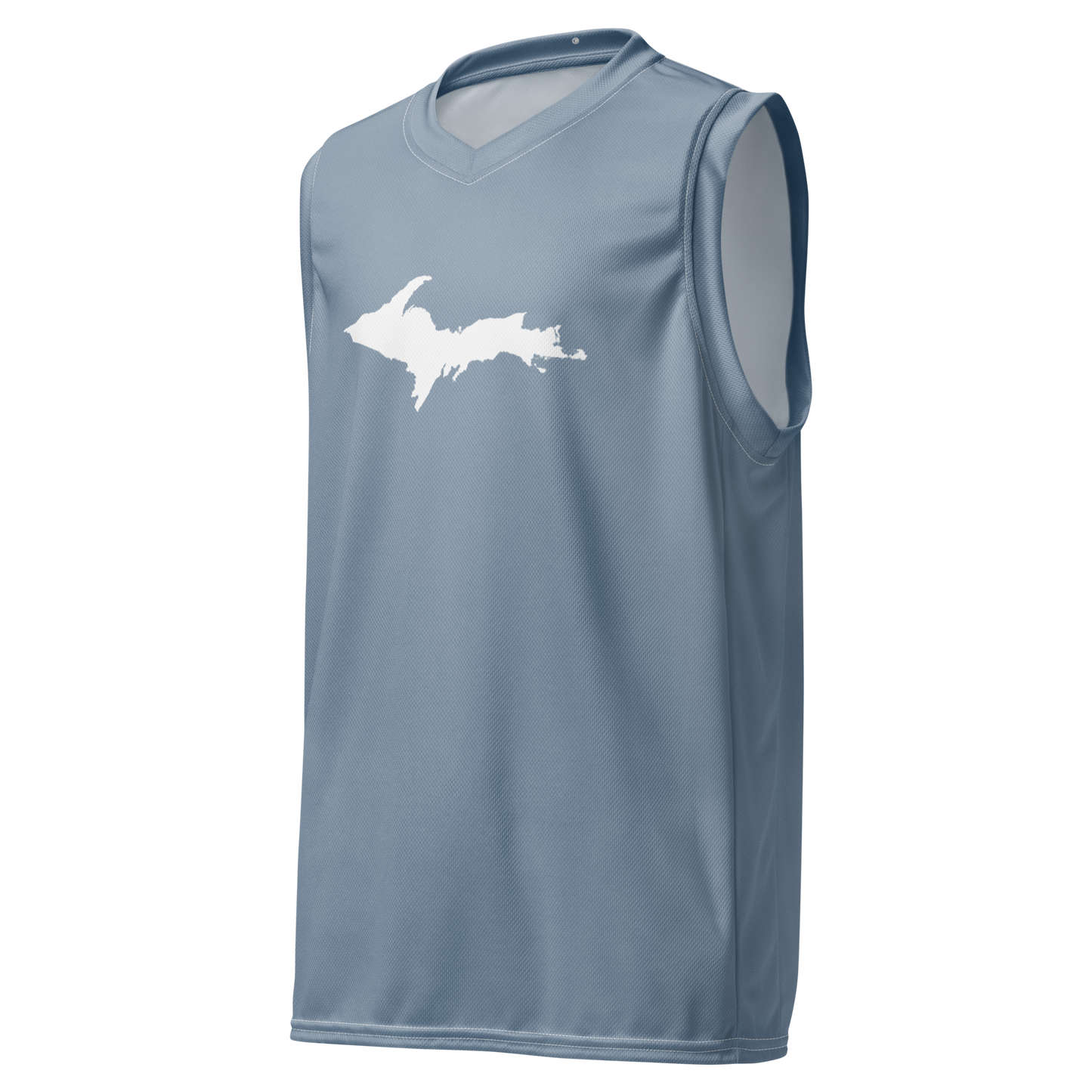 Michigan Upper Peninsula Basketball Jersey (w/ UP Outline) | Unisex - B-24 Grey