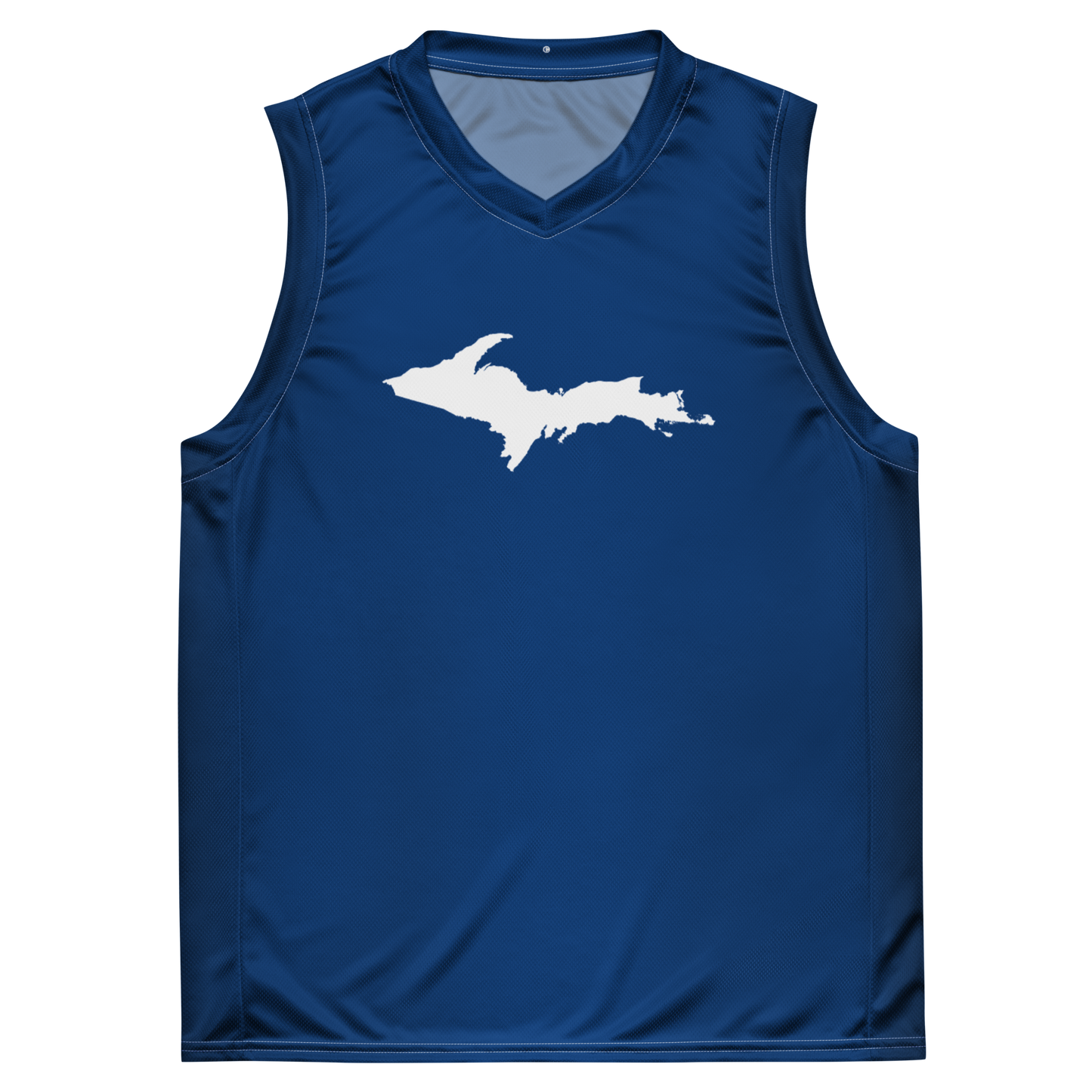 Michigan Upper Peninsula Basketball Jersey (w/ UP Outline) | Unisex - Dearborn Blue