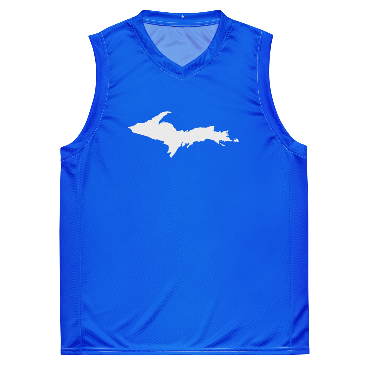 Michigan Upper Peninsula Basketball Jersey (w/ UP Outline) | Unisex - Motor Town Blue