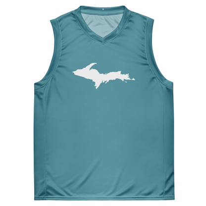 Michigan Upper Peninsula Basketball Jersey (w/ UP Outline) | Unisex - Lake Huron