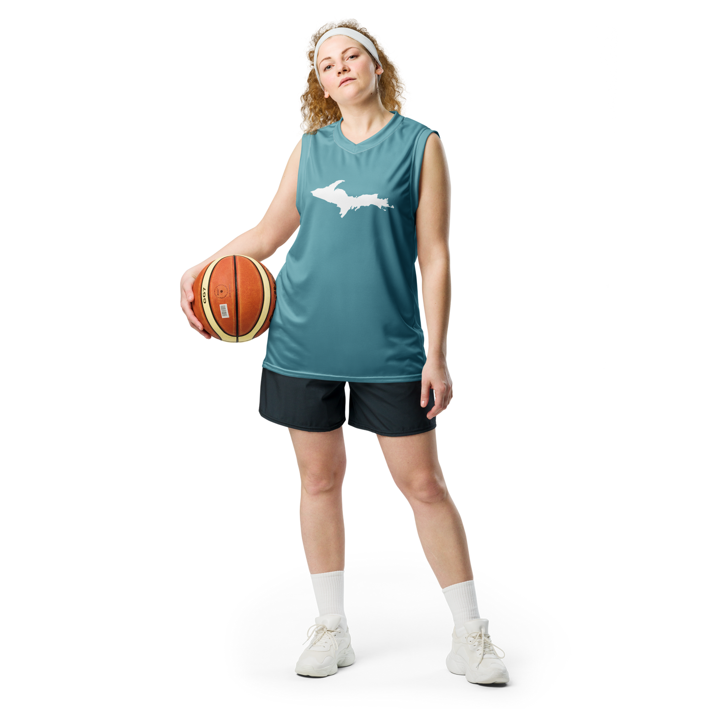 Michigan Upper Peninsula Basketball Jersey (w/ UP Outline) | Unisex - Lake Huron