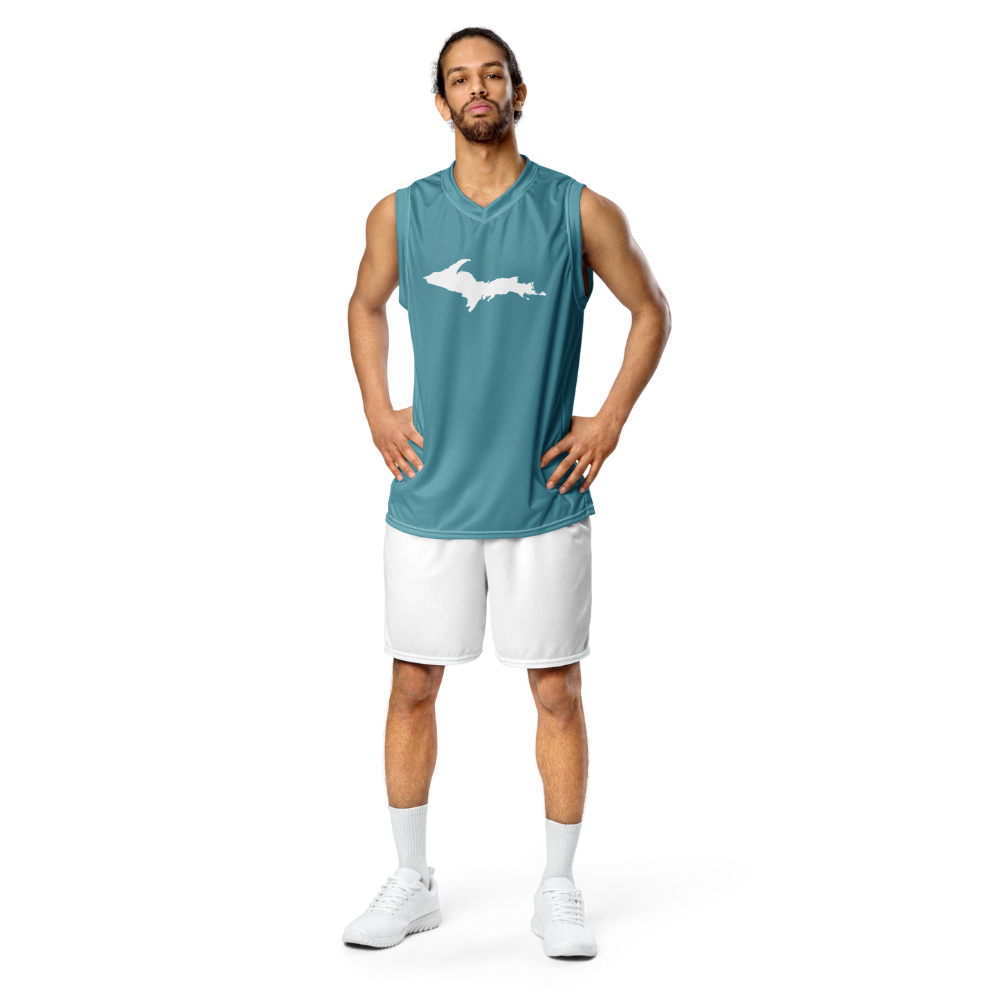 Michigan Upper Peninsula Basketball Jersey (w/ UP Outline) | Unisex - Lake Huron