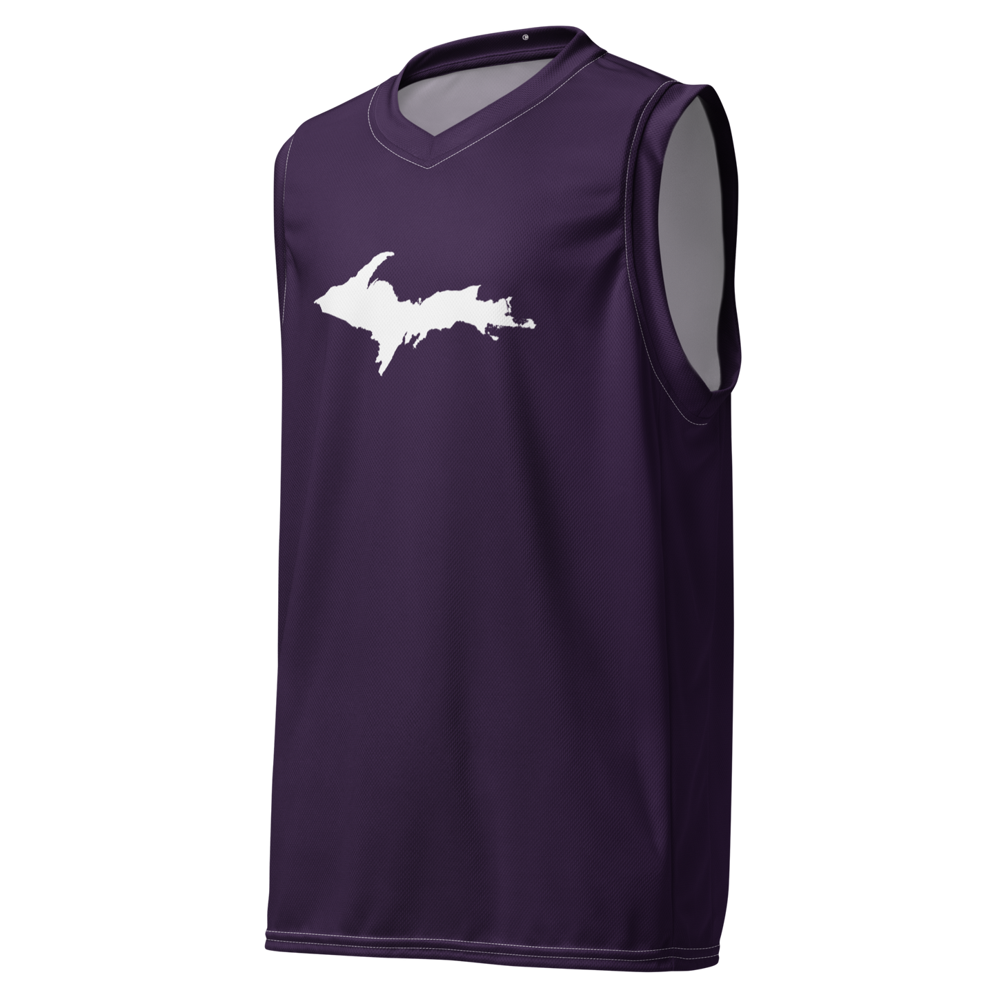 Michigan Upper Peninsula Basketball Jersey (w/ UP Outline) | Unisex - Blackcurrant