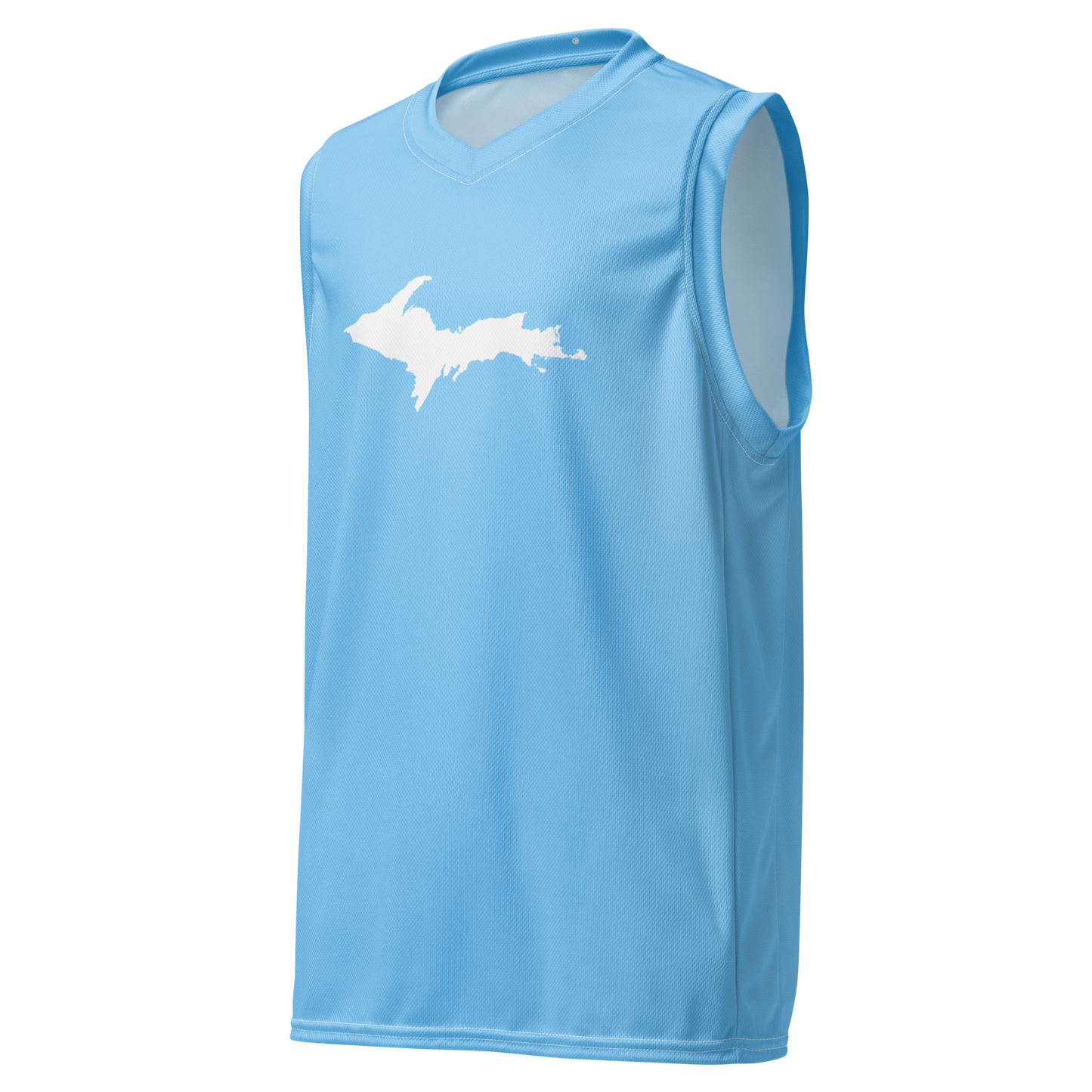 Michigan Upper Peninsula Basketball Jersey (w/ UP Outline) | Unisex - DTW Blue