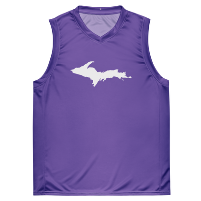 Michigan Upper Peninsula Basketball Jersey (w/ UP Outline) | Unisex - Lake Iris