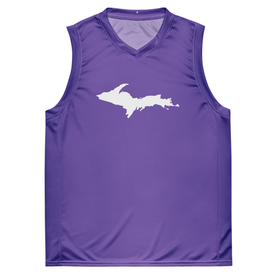 Michigan Upper Peninsula Basketball Jersey (w/ UP Outline) | Unisex - Lake Iris