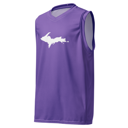 Michigan Upper Peninsula Basketball Jersey (w/ UP Outline) | Unisex - Lake Iris