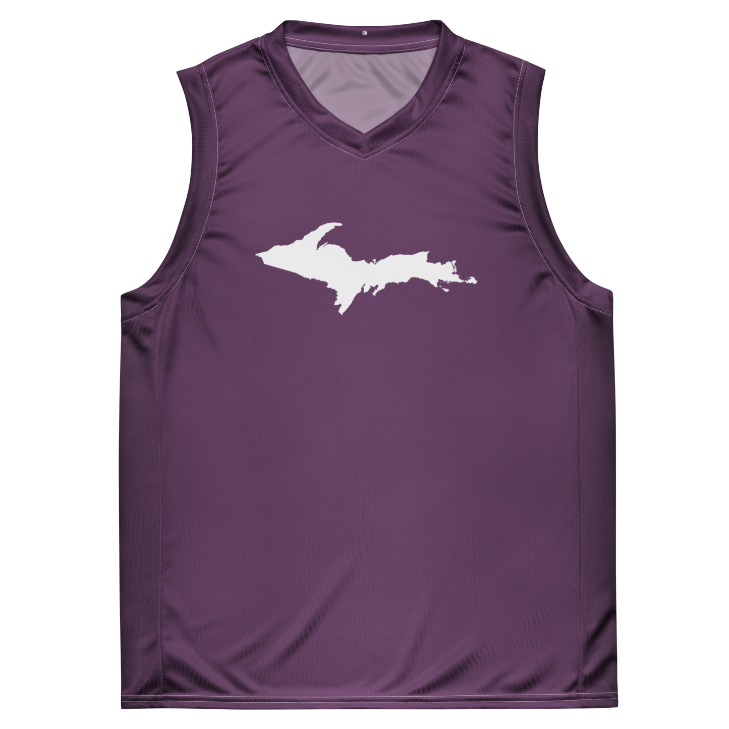 Michigan Upper Peninsula Basketball Jersey (w/ UP Outline) | Unisex - Plum