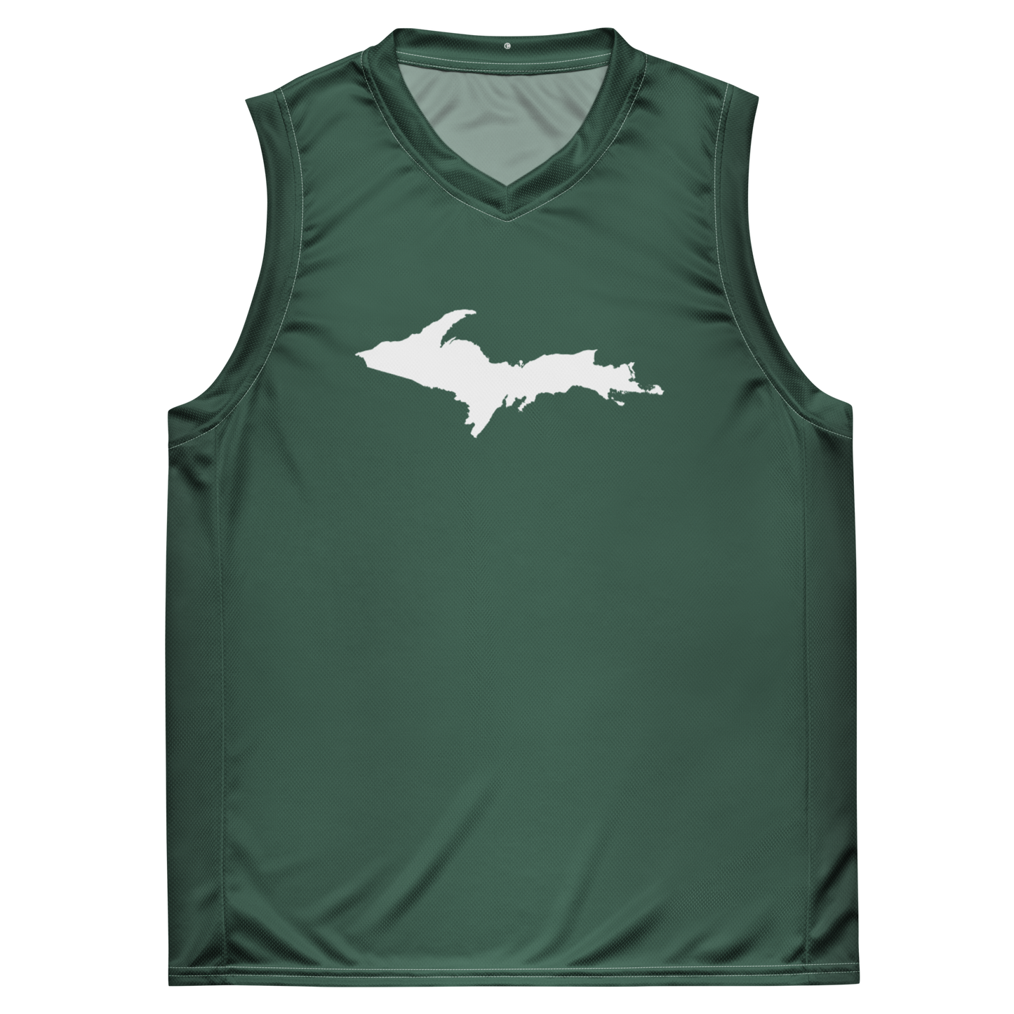 Michigan Upper Peninsula Basketball Jersey (w/ UP Outline) | Unisex - Ginger Ale Green