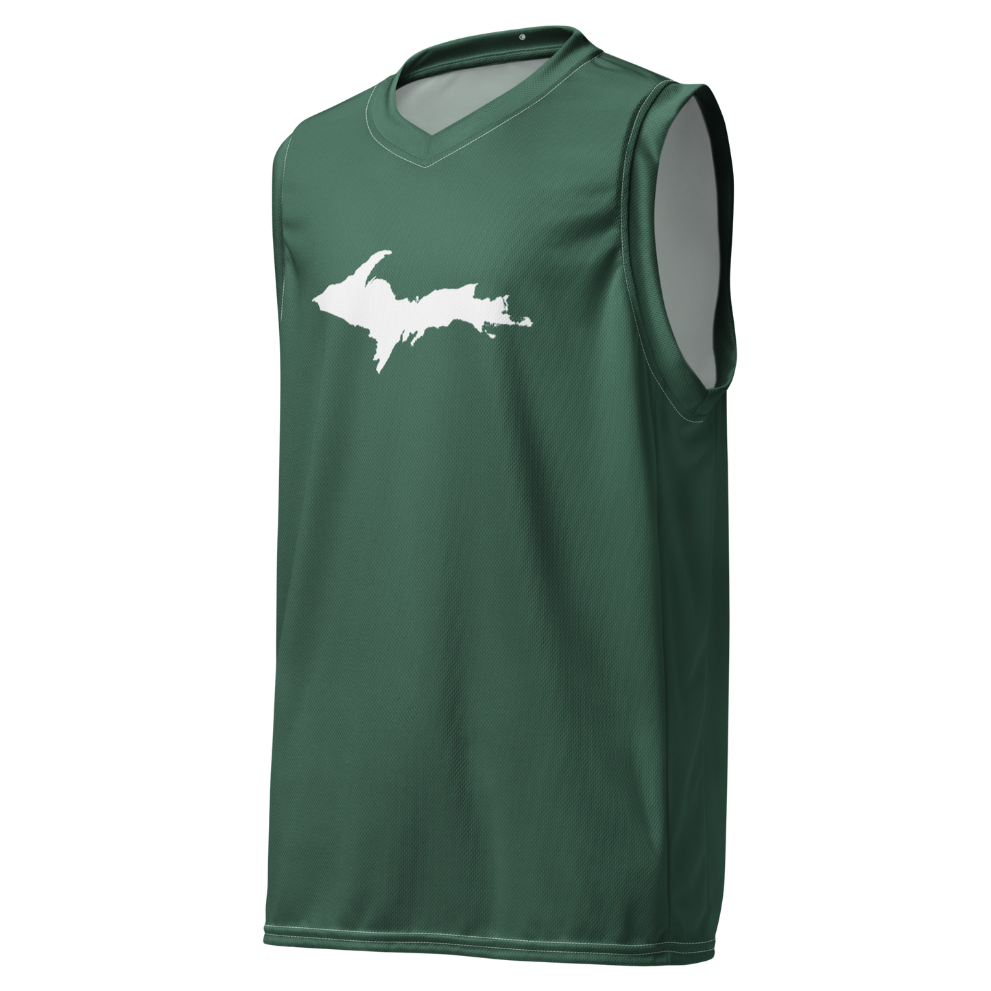 Michigan Upper Peninsula Basketball Jersey (w/ UP Outline) | Unisex - Ginger Ale Green