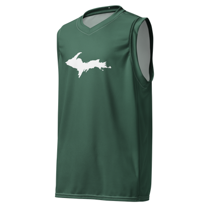 Michigan Upper Peninsula Basketball Jersey (w/ UP Outline) | Unisex - Ginger Ale Green