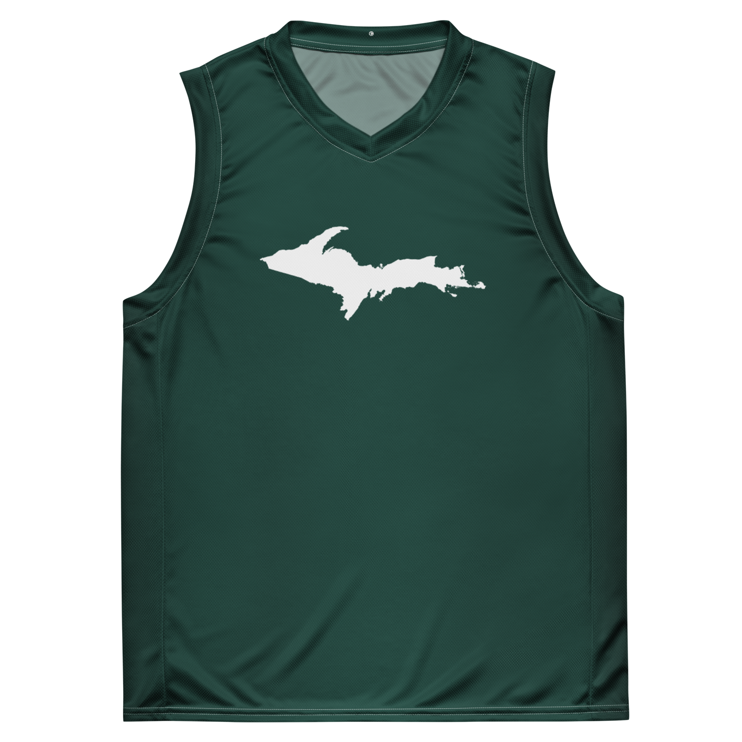 Michigan Upper Peninsula Basketball Jersey (w/ UP Outline) | Unisex - Laconic Green