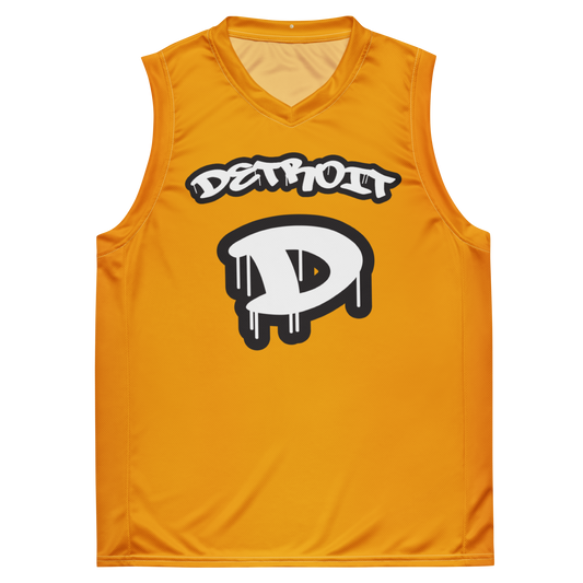 'Detroit 313' Basketball Jersey (Tag Edition) | Unisex - Birch Bark Orange