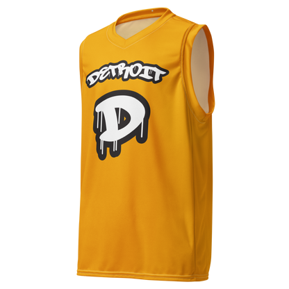 'Detroit 313' Basketball Jersey (Tag Edition) | Unisex - Birch Bark Orange