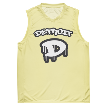 'Detroit 313' Basketball Jersey (Tag Edition) | Unisex - Canary Yellow