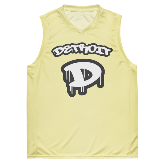 'Detroit 313' Basketball Jersey (Tag Edition) | Unisex - Canary Yellow