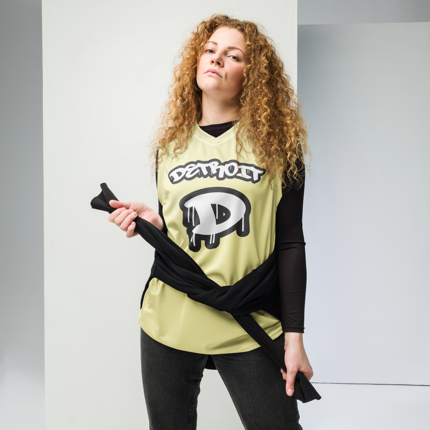 'Detroit 313' Basketball Jersey (Tag Edition) | Unisex - Canary Yellow