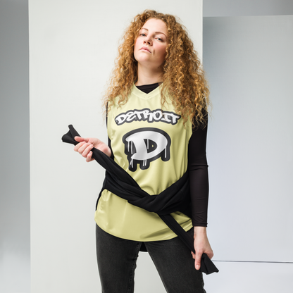 'Detroit 313' Basketball Jersey (Tag Edition) | Unisex - Canary Yellow