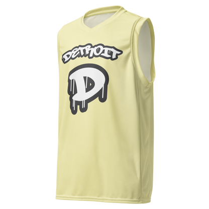 'Detroit 313' Basketball Jersey (Tag Edition) | Unisex - Canary Yellow