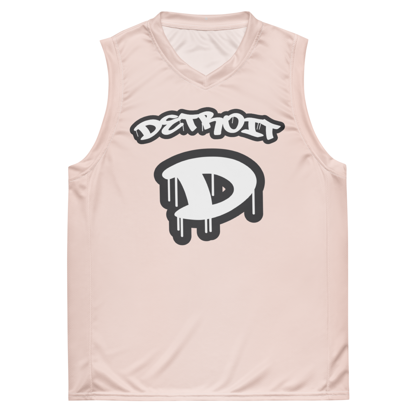 'Detroit 313' Basketball Jersey (Tag Edition) | Unisex - Champagne Pink