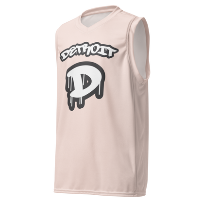 'Detroit 313' Basketball Jersey (Tag Edition) | Unisex - Champagne Pink