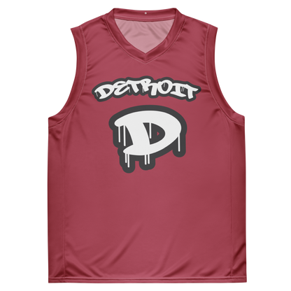 'Detroit 313' Basketball Jersey (Tag Edition) | Unisex - Popstar Pink