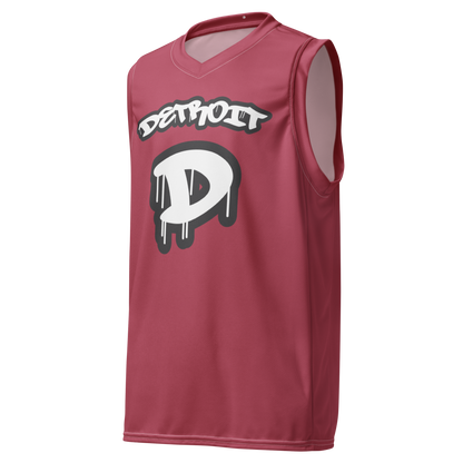 'Detroit 313' Basketball Jersey (Tag Edition) | Unisex - Popstar Pink