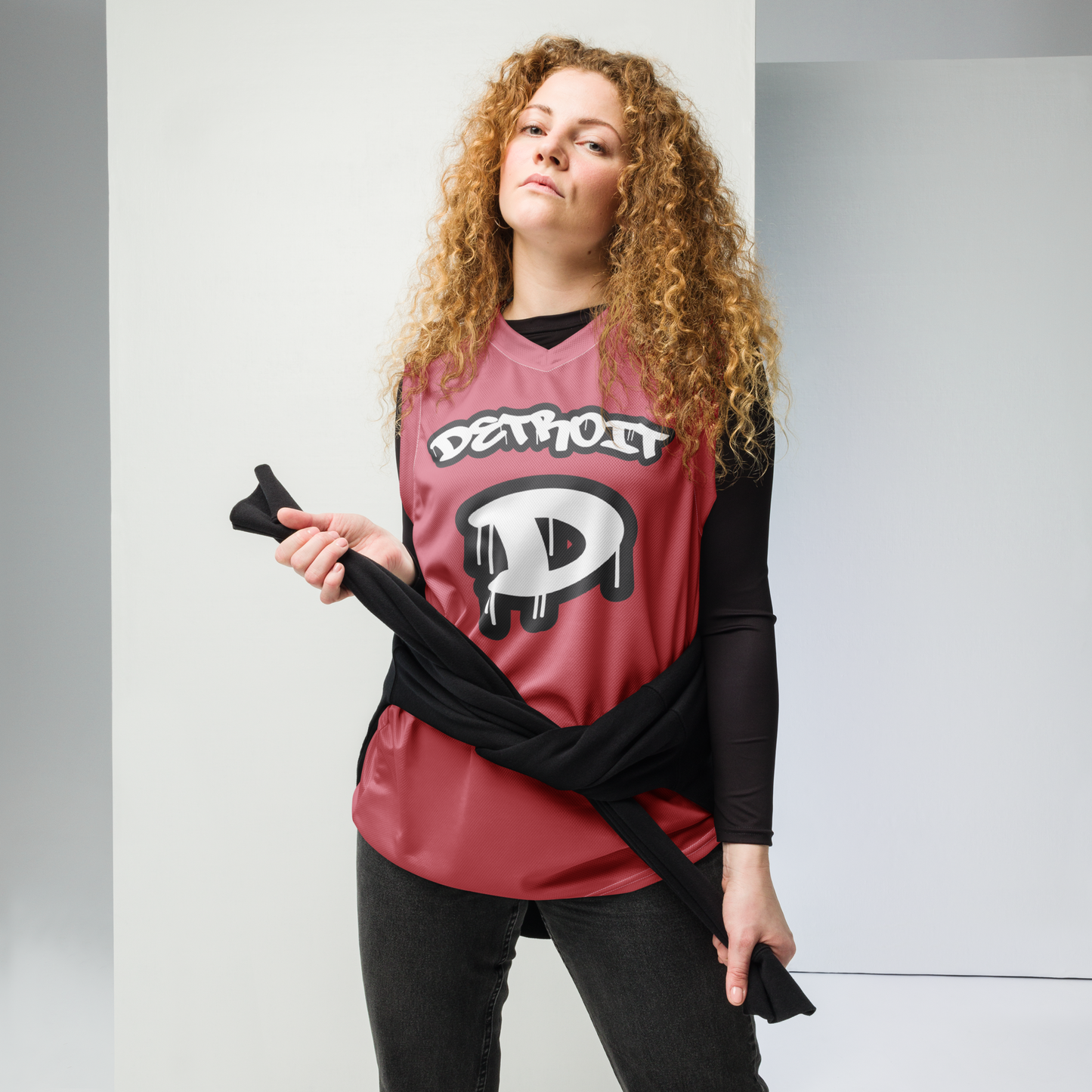 'Detroit 313' Basketball Jersey (Tag Edition) | Unisex - Watermelon Pink